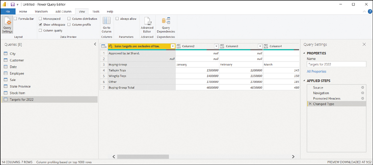The figure shows Power Query Editor.