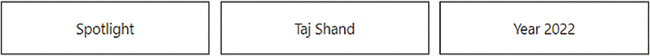 The figure shows three buttons: Spotlight, Taj Shand, and Year 2022.