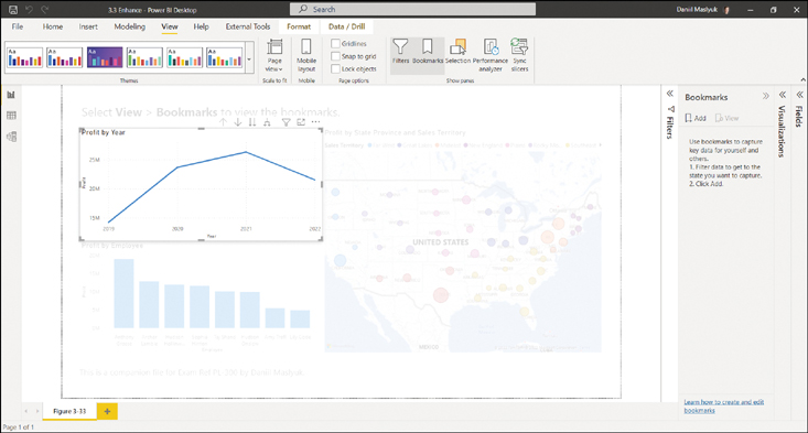 The figure shows the effect of the Spotlight option.
