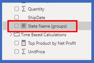 Figure 13.7 – Group type for state name. Notice the group type icon 