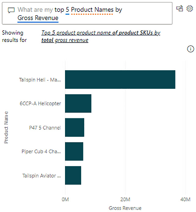 Figure 7.17 – When you are not certain how to do something in Power BI, just ask! 
