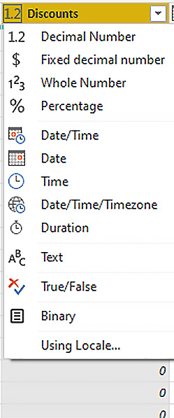 Figure 3.6 – You can also change data types in Power BI Desktop 