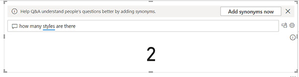 Figure 6.6 – Example Q&A query showing blue underline 