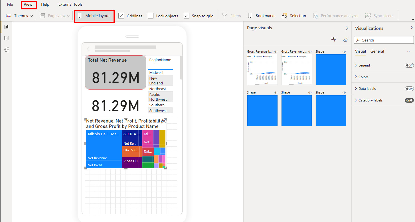 Figure 11.27 – Mobile report layout page 