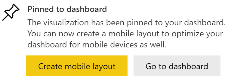 Figure 10.6 – Notice that the visual has been pinned to the dashboard 