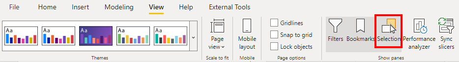 Figure 11.3 – The Selection panel can be opened from the View ribbon 