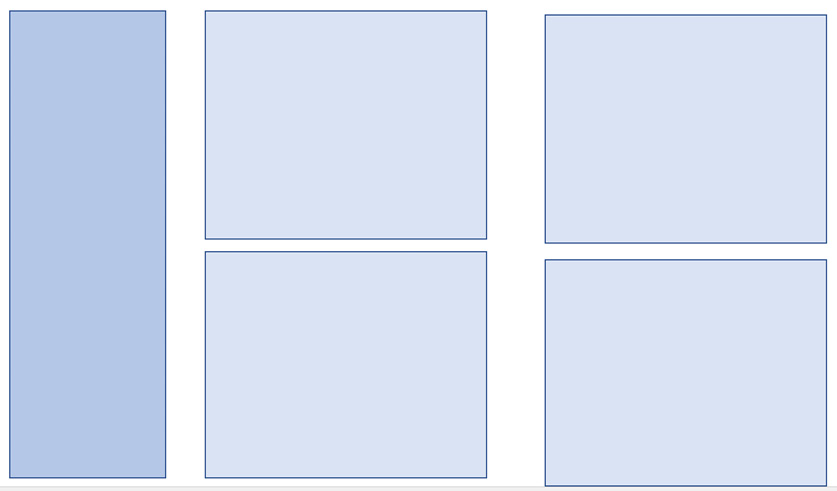 Figure 9.40 – Dividing the canvas into areas 