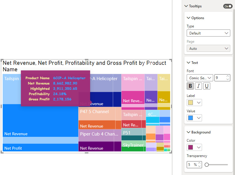 Figure 11.8 – You can change the colors and fonts for your tooltips. Just remember, with great power comes great responsibility 