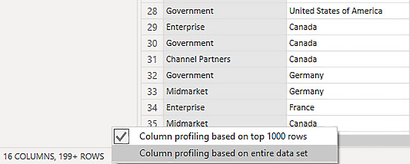 Figure 3.3 – Controlling how many columns are profiled 