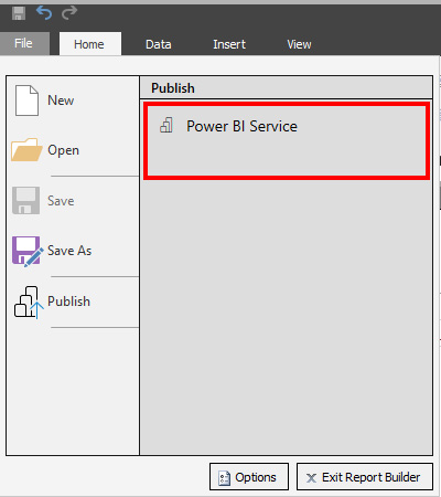 Figure 9.44 – Publishing a paginated report to the Power BI service 