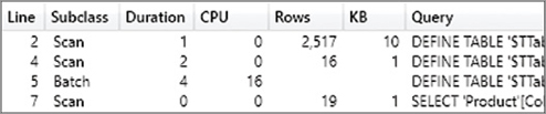The figure shows three SE queries.